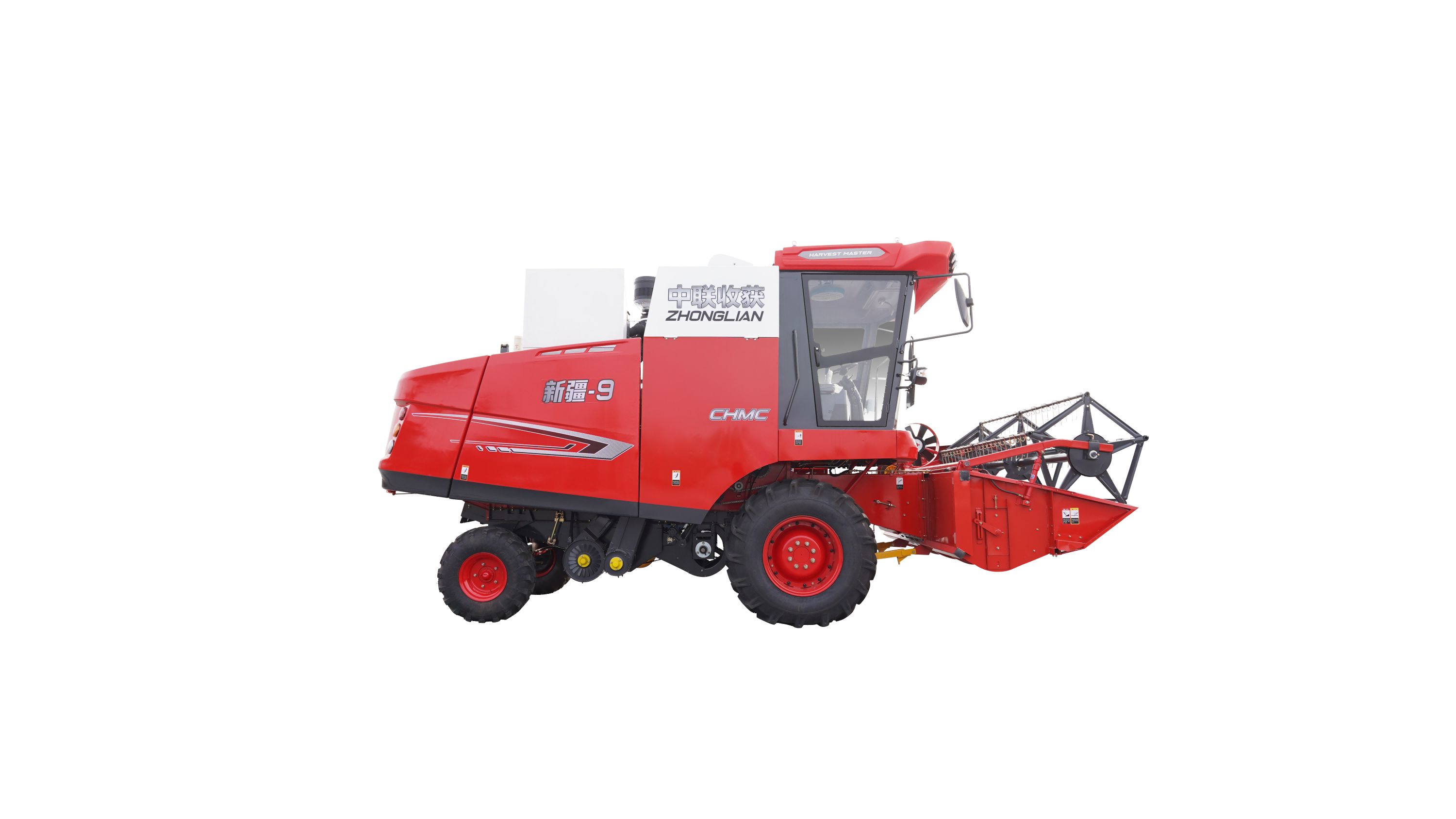 Red White Sales Gauge Color Sorghum Soya Combine Harvester